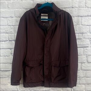 Goodfellow & Co. men’s hooded water resistant windbreaker rain jacket medium